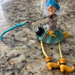 Whimsical Witch Holiday Ornament with Blue and Yellow Accents by Candy Tyme